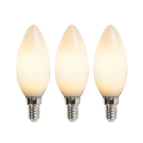 Sada 3 LED svíček E14 B35 Opal 2W 180lm 2350K