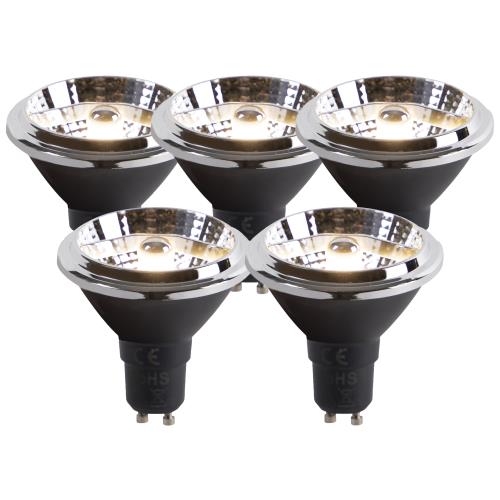 Sada 5 LED žárovek GU10 AR70 6W 380lm 3000K