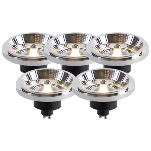 Sada 5 LED žárovek GU10 AR111 11W 820lm 3000K