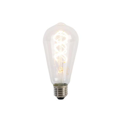LED žárovka E27 spirálový filament ST64 5W 400lm 2200K