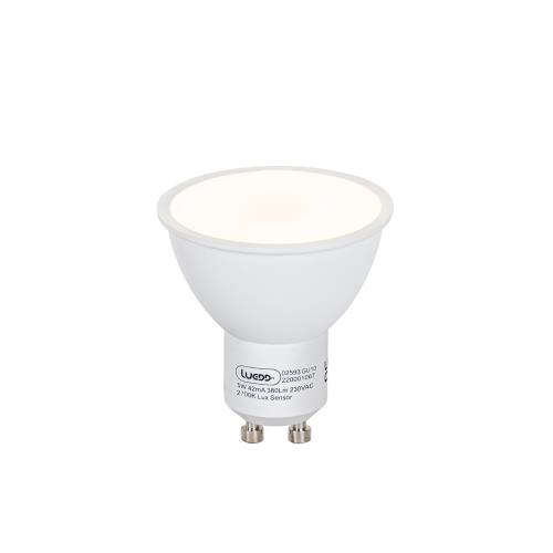 LED žárovka GU10 se senzorem soumraku 5W 380lm 2700K