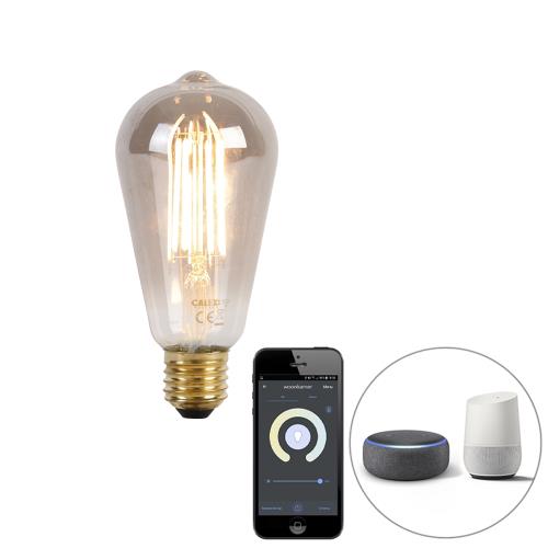 Chytrá LED žárovka E27 ST64 kouřová 7W 400lm 1800K