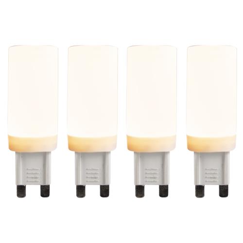 Sada 4 G9 3-stupňově stmívatelných LED žárovek 4,5W 500lm 2700K