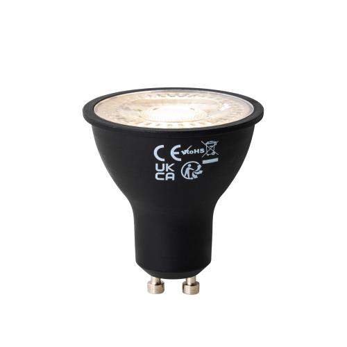 Stmívatelná LED žárovka GU10 černá 6W 450lm 3000K
