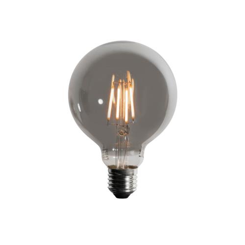 E27 3-stupňová stmívatelná LED žárovka kouřová G95 4W 200 lm 1900K
