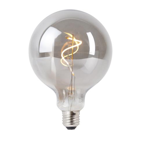 E27 stmívatelná LED žárovka kouřová G125 4W 130 lm 1900K