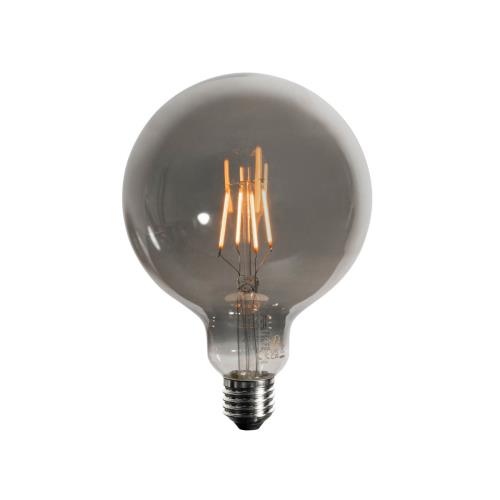 E27 3-stupňová stmívatelná LED žárovka kouřová G125 4W 150 lm 1900K