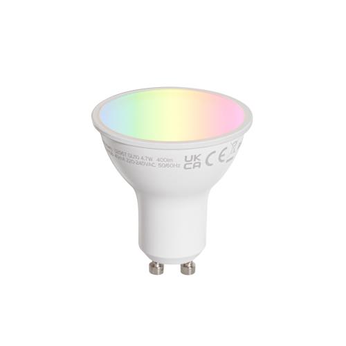 Chytrá LED žárovka GU10 50mm čirá 4,7W 400 lm 2200-4000K