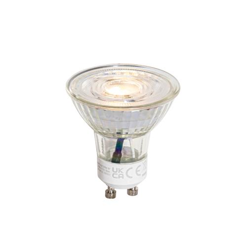GU10 50mm 3-stupňová stmívatelná LED žárovka čirá 4,5W 380 lm 2000-2700K