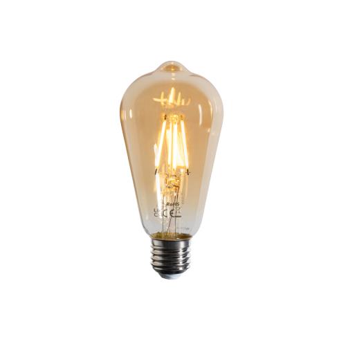 E27 stmívatelná LED žárovka Filament ST64 zlatá 4,5W 450 lm 2200K