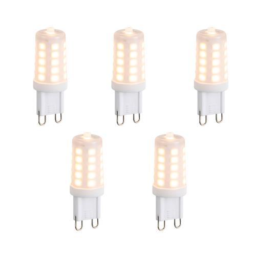 Sada 5 stmívatelných LED žárovek G9 opál 3W 250lm 2200K