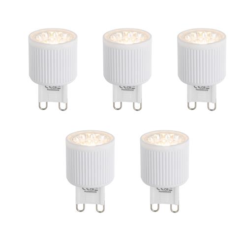 Sada 5 stmívatelných LED žárovek G9 24 mm 3 W 300 lm 2700 K