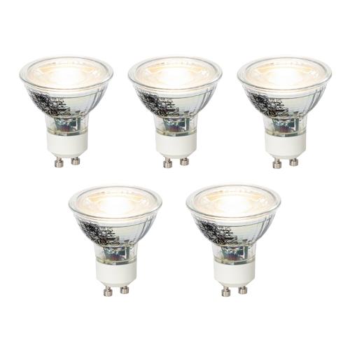 Sada 5 stmívatelných LED žárovek GU10 4W 310lm 3000K