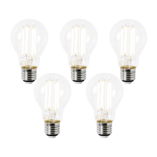 Sada 5 LED žárovek E27 A60 čiré 2,2 W 470 lm 2700 K