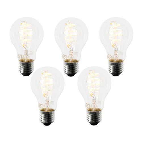 Sada 5 chytrých LED žárovek E27 A60 4,9 W 380 lm 2700 K