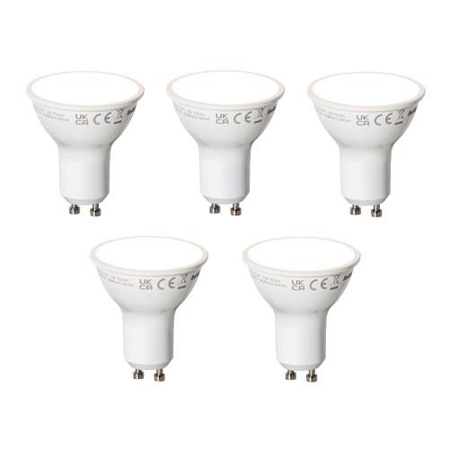 Sada 5 chytrých LED žárovek GU10 bílá 7W 700 lm 3000K