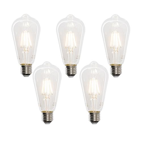 Sada 5 chytrých LED žárovek E27 ST64 4,5W 470 lm 1800-4000K