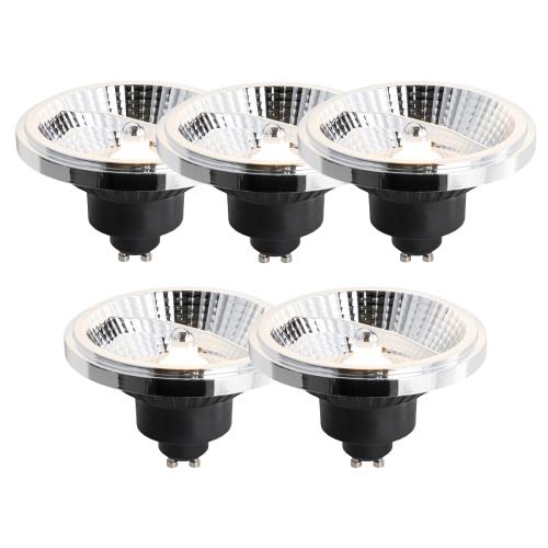 Sada 5 stmívatelných LED žárovek GU10 111mm 10,5W 770lm 2700K