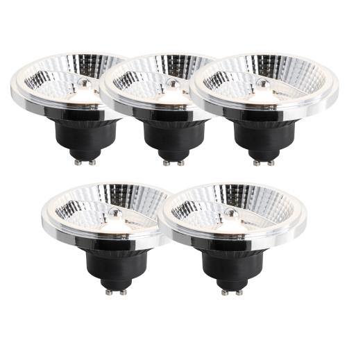 Sada 5 stmívatelných LED žárovek GU10 111mm 10,5W 770lm 3000K