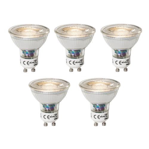 Sada 5 stmívatelných LED žárovek GU10 3W 200 lm 3000K