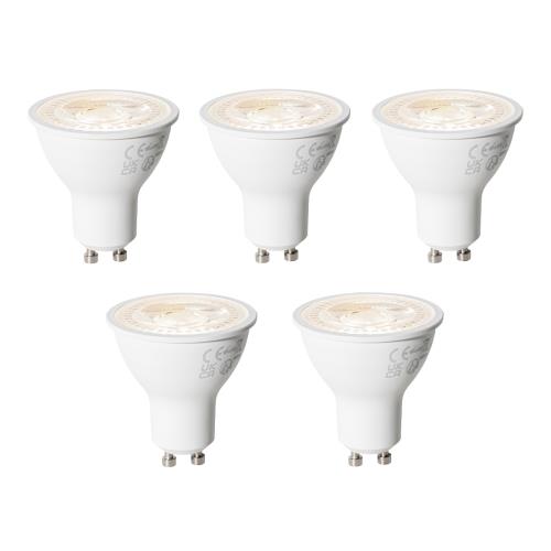 Sada 5 stmívatelných LED žárovek GU10 6W 450 lm 3000K