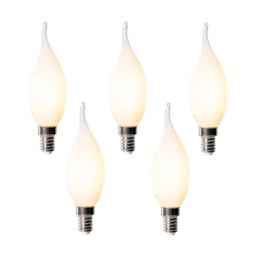 Sada 5 stmívatelných LED žárovek E14 BXS35 Opal 4W 450 lm 2200K