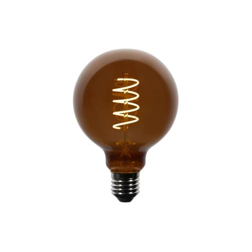 Sada 5 stmívatelných LED žárovek E27 G95 hnědá 4W 120 lm 1800K