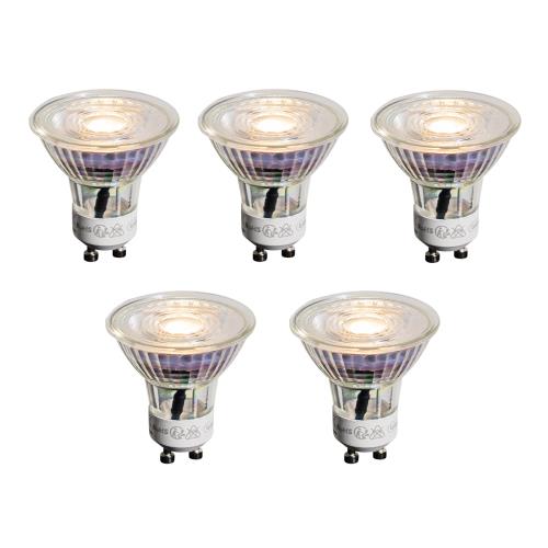 Sada 5 čirých LED žárovek GU10 50 mm 3,5 W 330 lm 3000 K