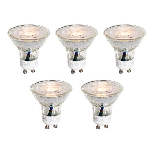 Sada 5 čirých LED žárovek GU10 50mm 3W 200 lm 2200K