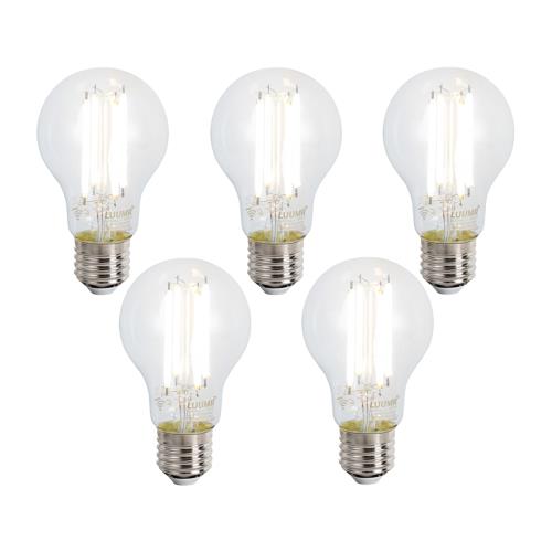 Sada 5 chytrých stmívatelných LED žárovek E27 A60 čirá 7W 806 lm 2700-6500K