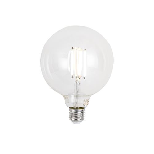 Stmívatelná LED žárovka E27 G125 čirá 7W 806lm 2700-6500K