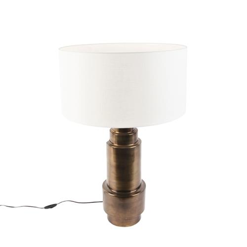 Stolní lampa v Art Deco stylu sstínítkem bílým 50 cm - Bruut