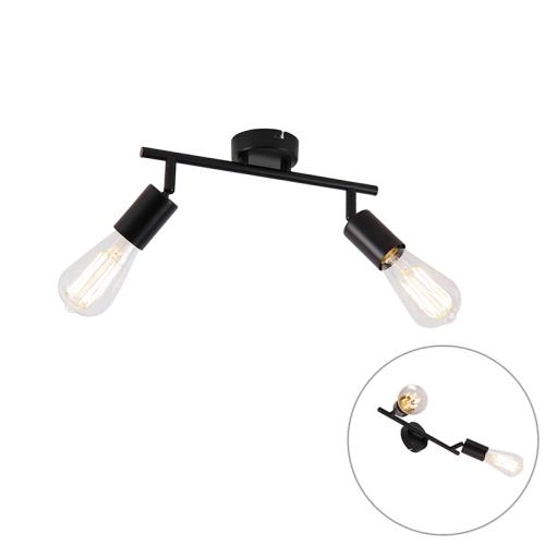 Moderní bodové světlo černé 2-světlo nastavitelné - Facil