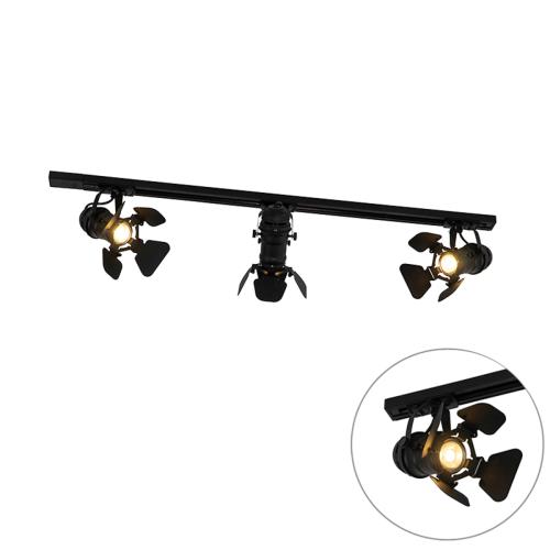 Kolejnicový systém s 3 reflektory černý - Movie