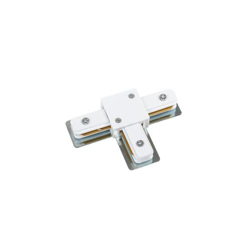 T-konektor pro 1-fázovou kolejnicí bílý