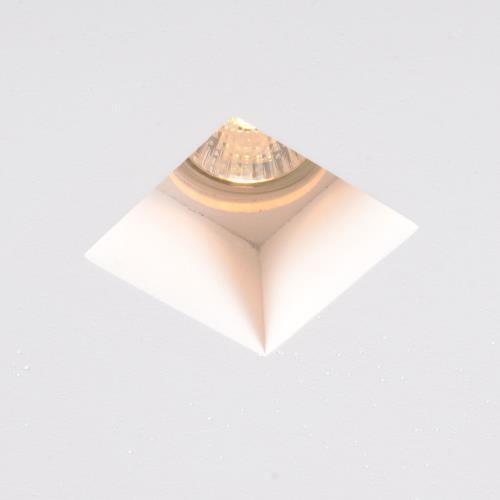 Zapuštěné bodové světlo bílé 12 cm čtvercové - Gypsy Stucco