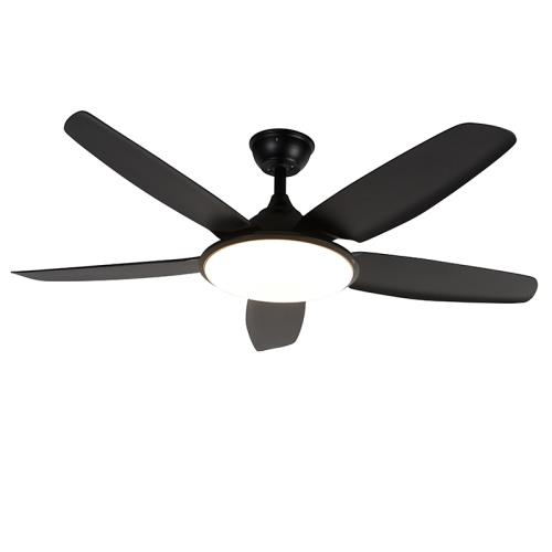 Stropní ventilátor černý 130 cm vč. LED stmívatelný s dálkovým ovládáním - Vifte