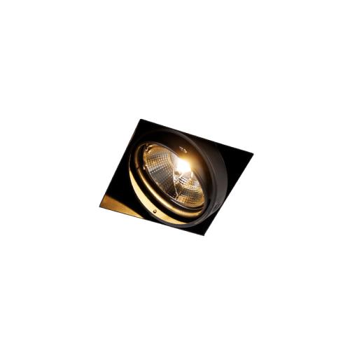 Zapuštěné bodové světlo černé GU10 AR111 bez rámečku - Oneon