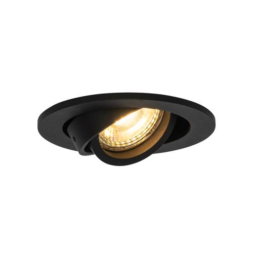 Moderní zapuštěné bodové světlo černé otočné - Club