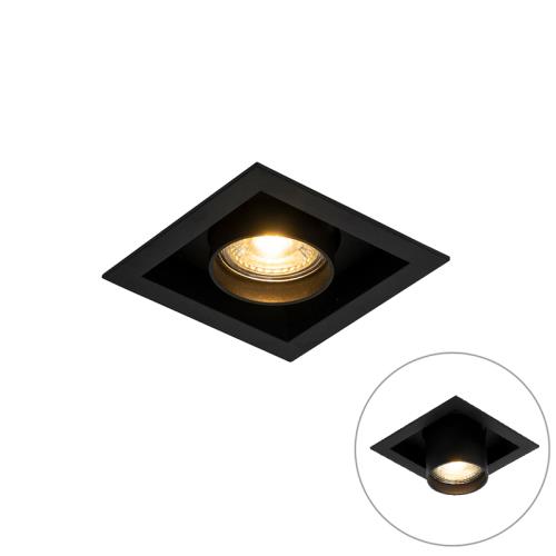 Moderní zapuštěné bodové světlo černé nastavitelné - Roof