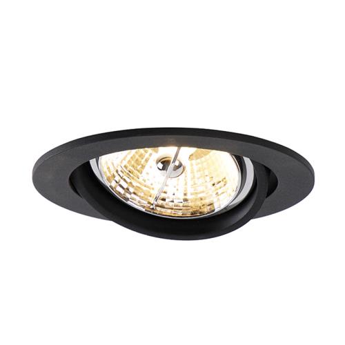 Moderní zapuštěné bodové světlo černé s nastavitelným úhlem AR70 - Cisco