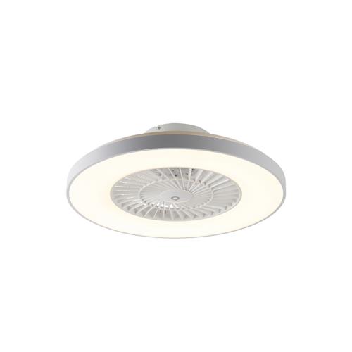 Stropní ventilátor bílý s hvězdným efektem 60 cm vč. LED stmívatelný s dálkovým ovládáním - Climo