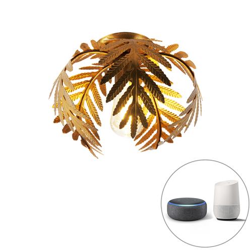 Vintage chytré stropní svítidlo zlaté 24 cm vč. WiFi ST64 - Botanica