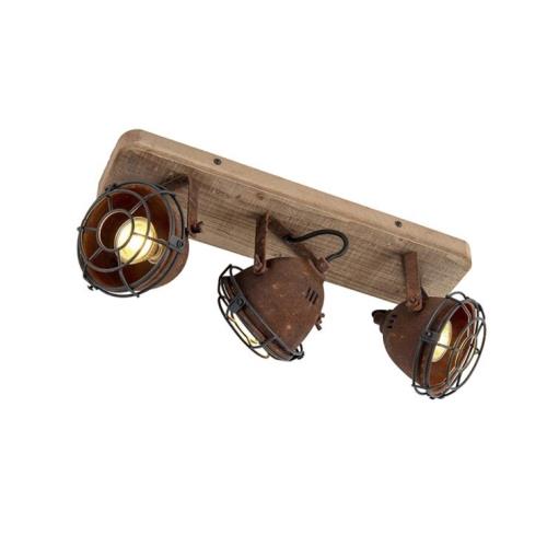 Chytrý bodový reflektor rezavě hnědý nastavitelný vč. 3 WiFi GU10 - Gina