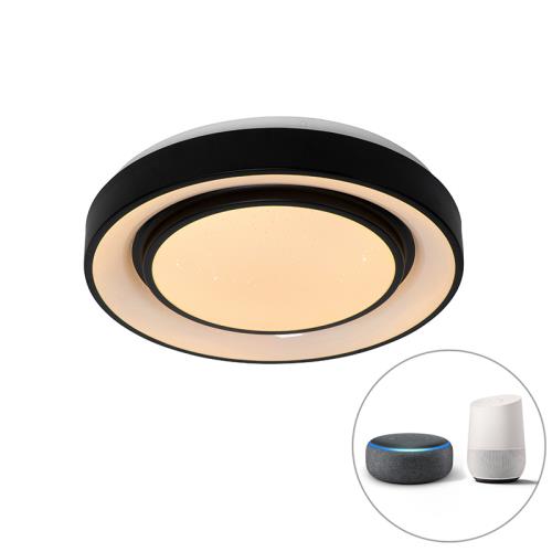 Moderní stropní svítidlo černé 38 cm vč. LED a RGB - Jochie