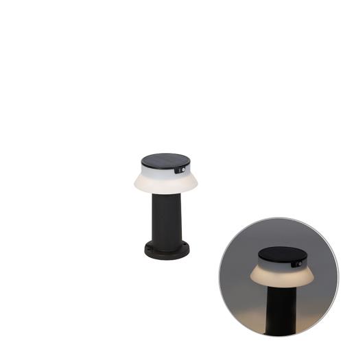 Stojací venkovní lampa černá vč. LED se stmívačem IP55 solární - Felice