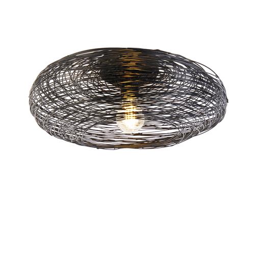 Designové stropní svítidlo černé oválné - Sarella