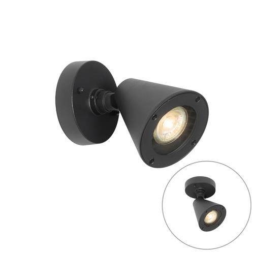 Moderní venkovní nástěnné svítidlo černé IP44 nastavitelné - Ciara