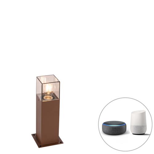 Chytrá stojací venkovní lampa rezavě hnědá 30 cm vč. Wifi P45 - Dánsko