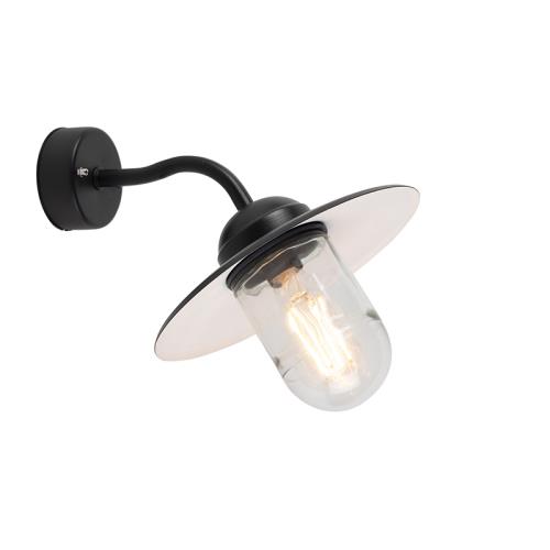 Chytrá venkovní nástěnná lampa černá IP44 vč. WiFi A60 - Mnichov